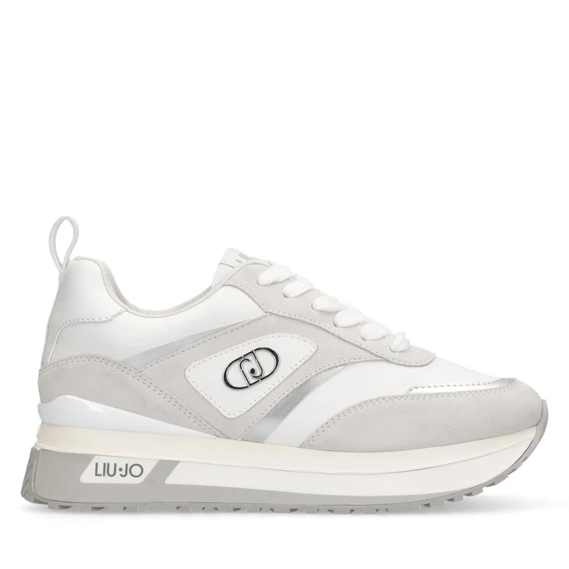 Sneakers Platform Donna LIU JO Maxi Wonder 97 in Pelle e Suede Bianco