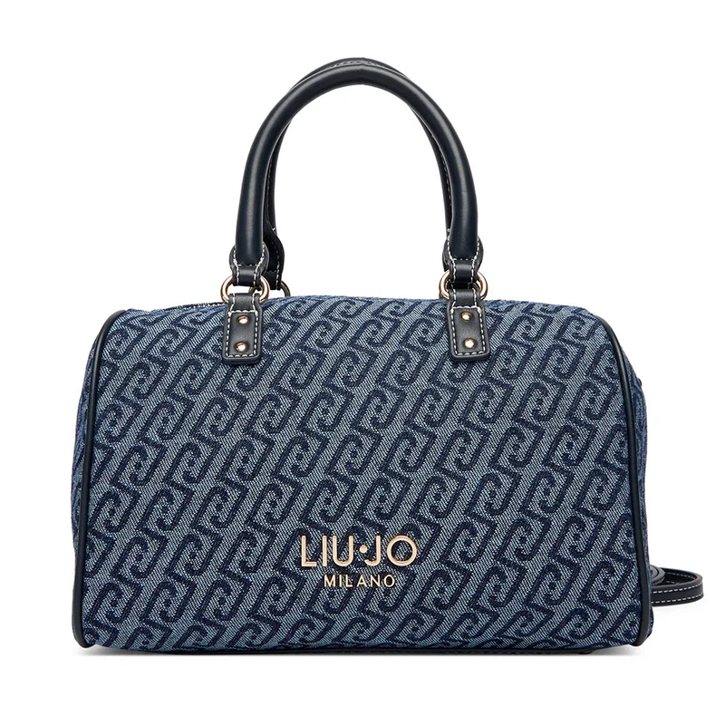 Bauletto Donna a Mano LIU JO in Tessuto Jacquard con Logo Monogram Dress Blue