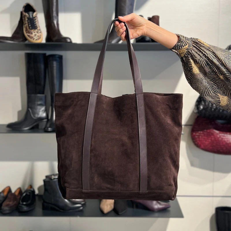 SACHET - Borsa a spalla - 482 - camoscio testa di moro