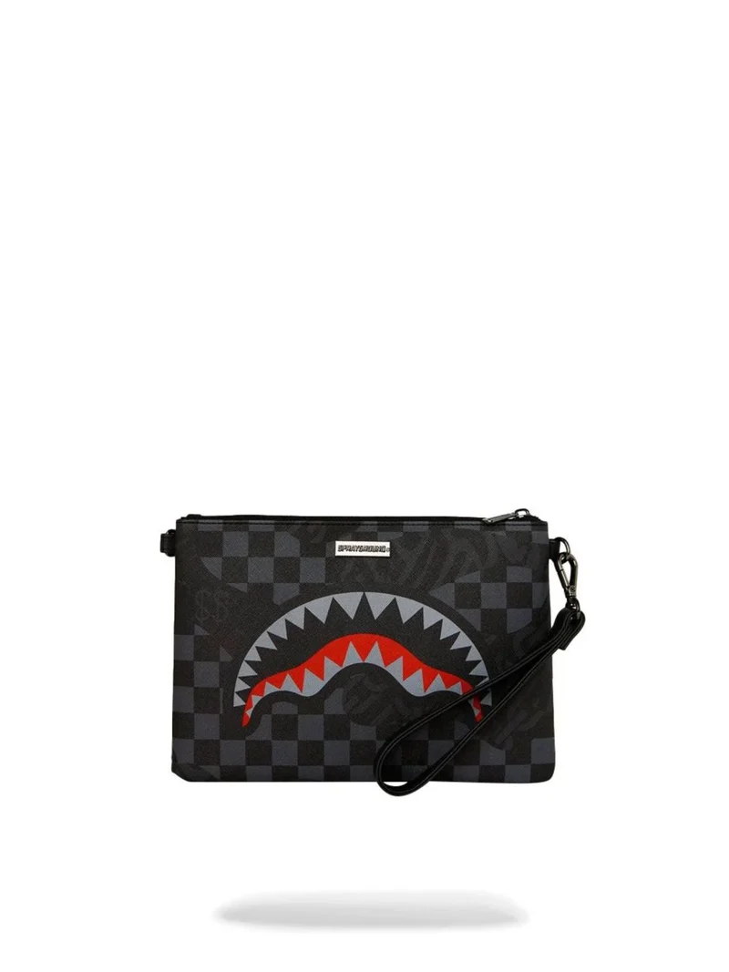 SPRAYGROUND 4AM RED SHARK CROSSOVER CLUTCH