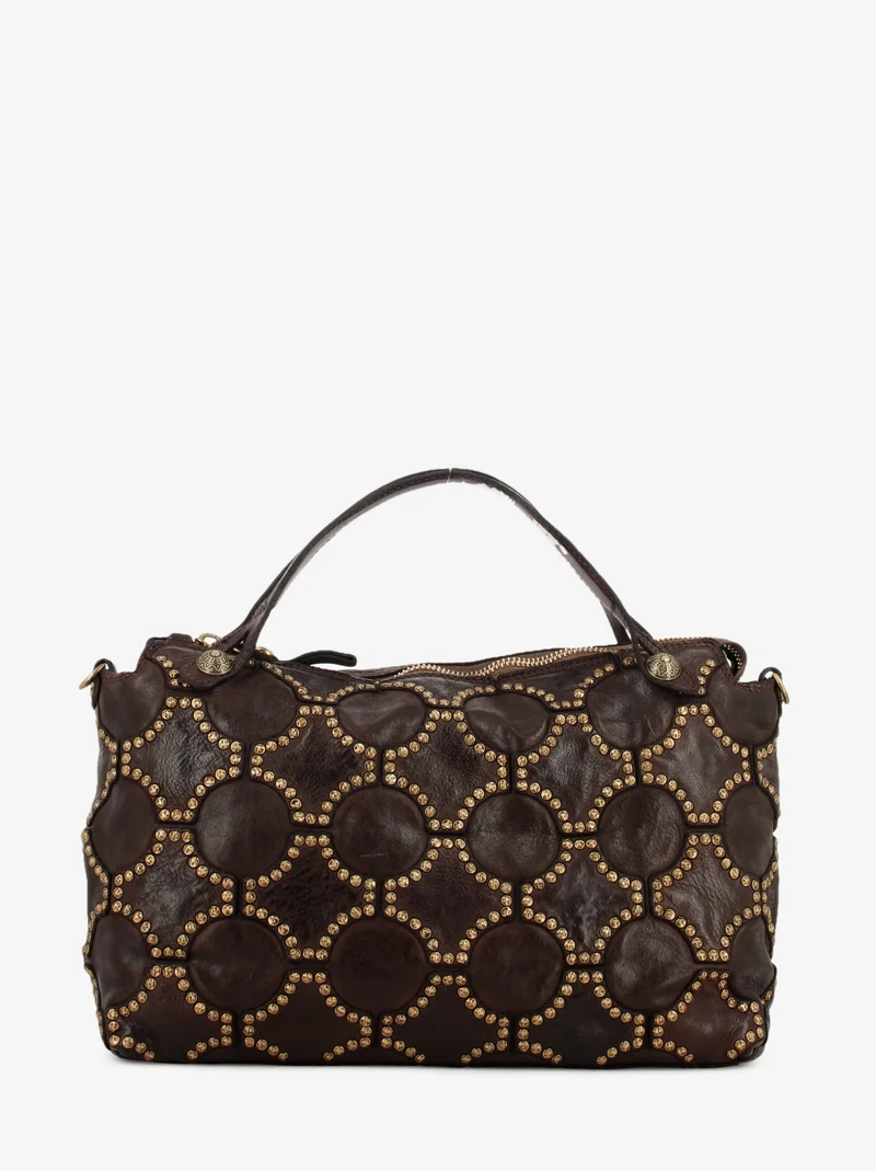 Shopping bag Melissa con borchie moro