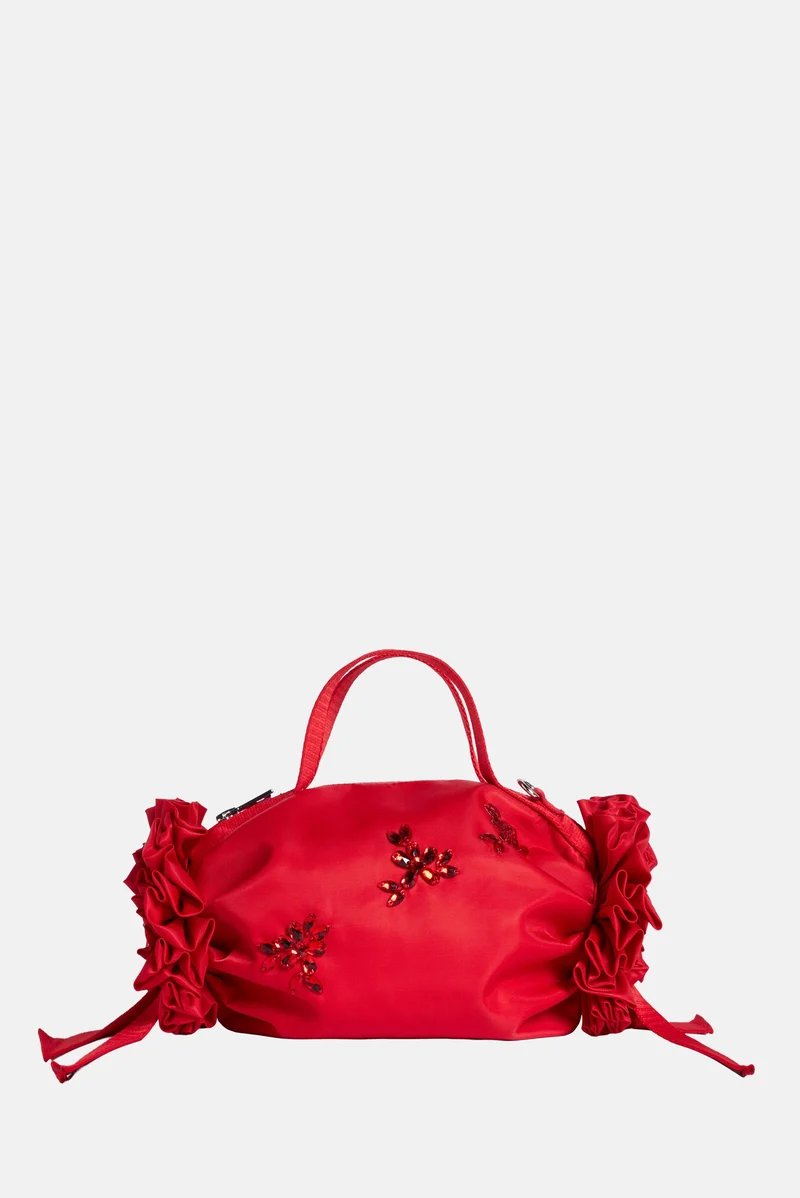 BORSA MINI DOUBLE RIBBON ROSETTE