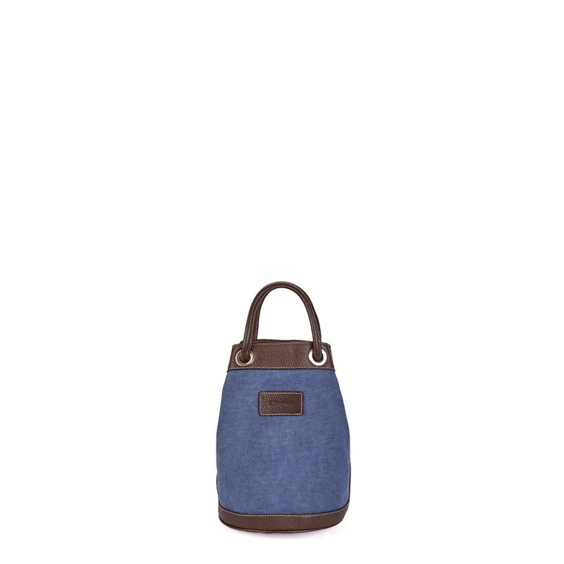 DARK BROWN AND BLUE GIAN MINI BAG