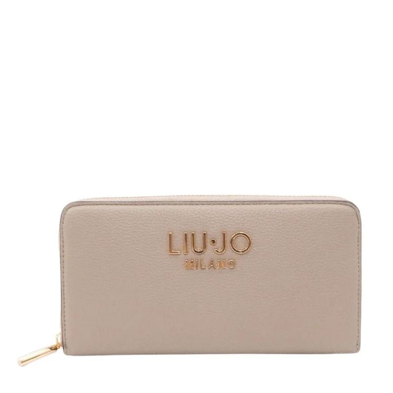 Portafoglio Donna Zip Around LIU JO Better effetto Bottalato Desert Taupe