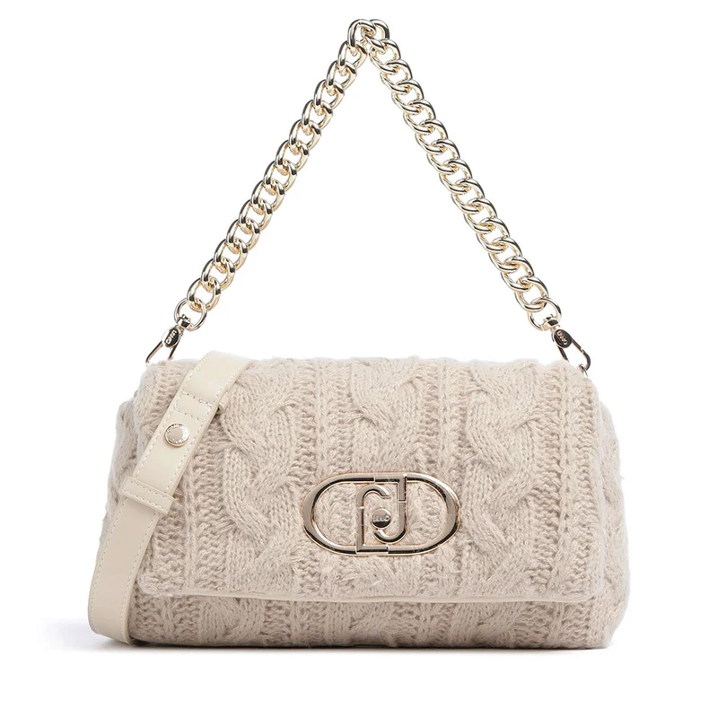 Borsa a Spalla Media LIU JO linea LaPuffy in Maglia color Marmo