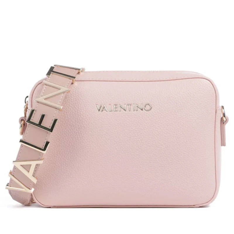 Borsa Donna a Spalla e Tracolla VALENTINO BAGS linea Alexia Colore Cipria Chiusa con Zip