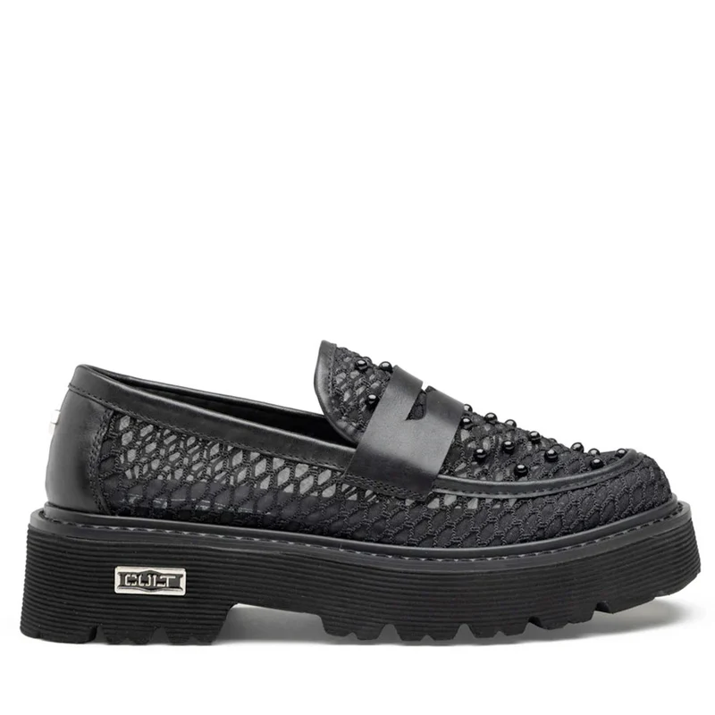 Scarpe Donna CULT Slash 4695 Mocassino in Pelle Intrecciata Nera