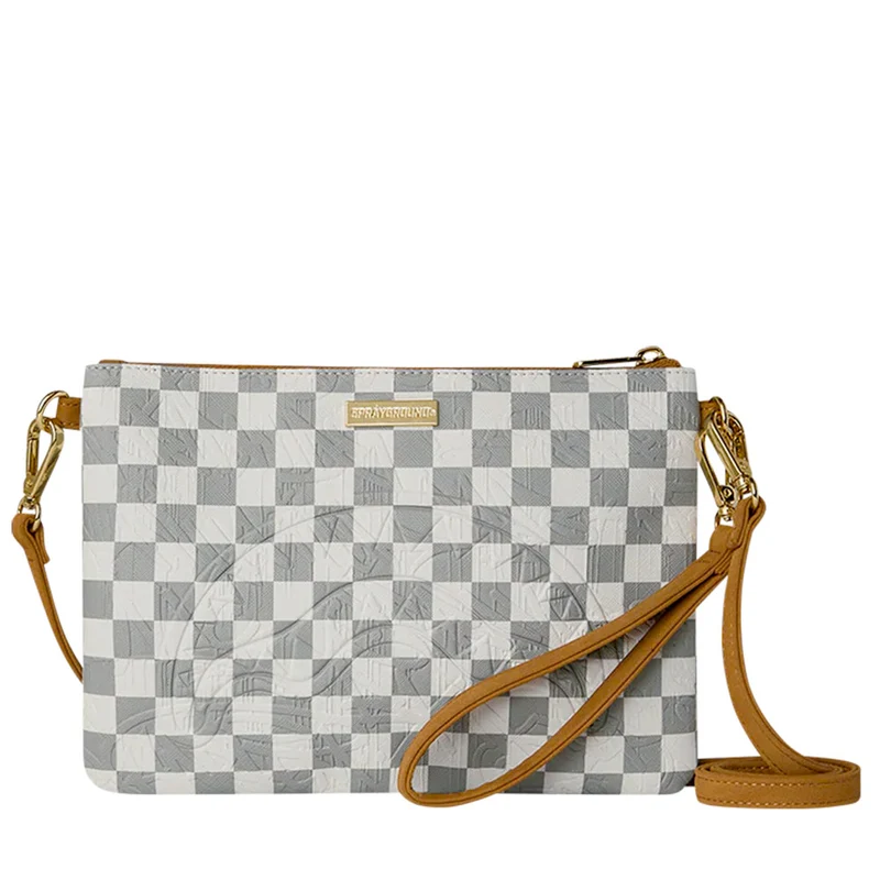 Pochette con Tracolla SPRAYGROUND stampa Graff Embossed Cream Check
