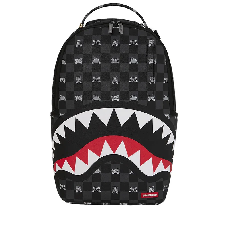 Zaino Unisex SPRAYGROUND stampa Gray Peeking Character Check