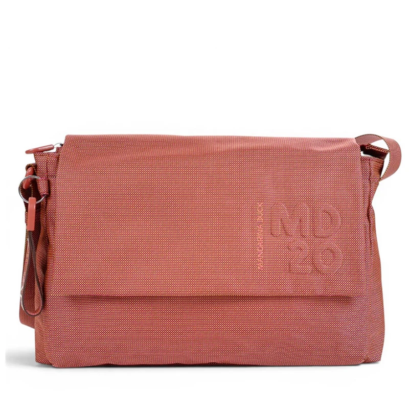 Borsa Donna a Tracolla MANDARINA DUCK Chiusa con Pattina in Tessuto colore Pecan Nut Linea MD20