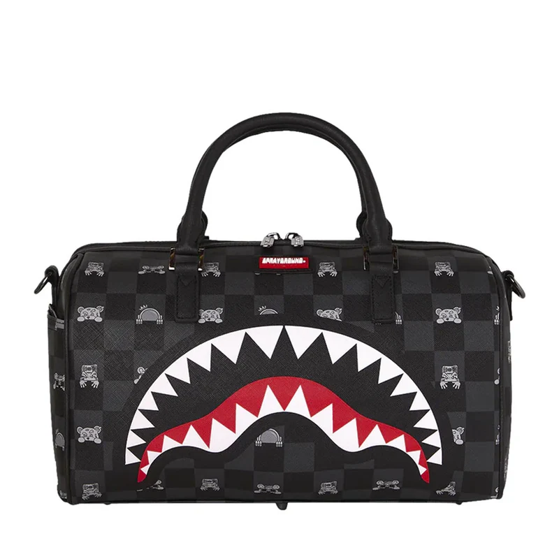 Bauletto Unisex SPRAYGROUND stampa Gray Peeking Character Check