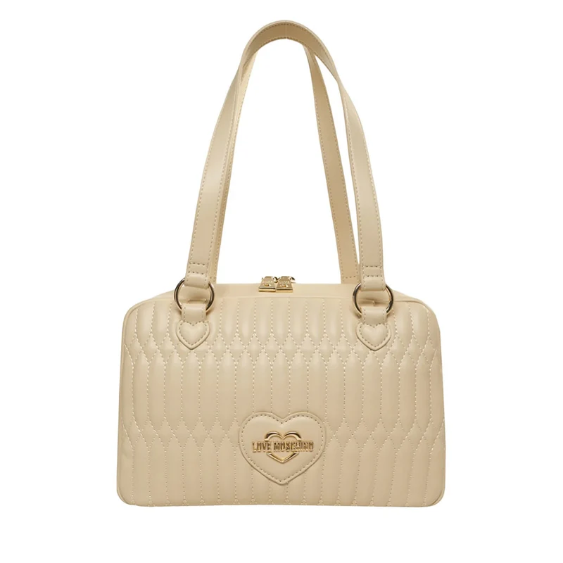 Bauletto Donna a Spalla LOVE MOSCHINO linea Bubby Love in Ecopelle color Burro