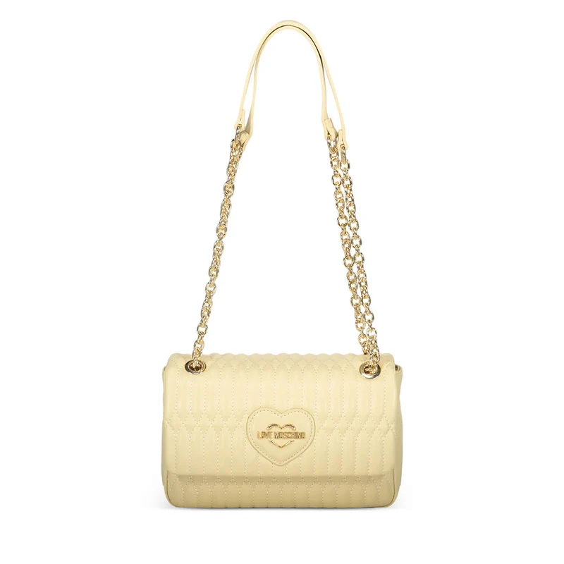 Borsa Donna a Spalla e a Tracolla LOVE MOSCHINO linea Bubby Love in Ecopelle color Burro
