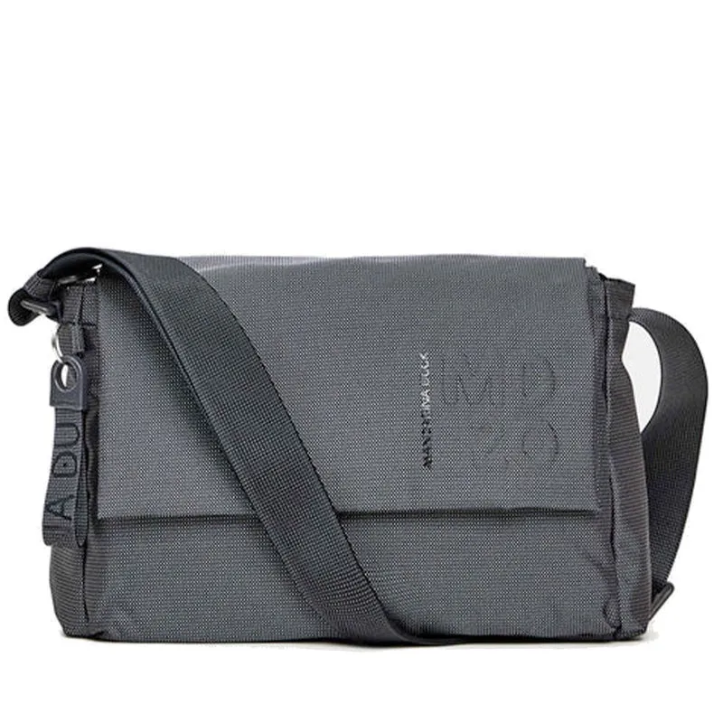 Borsa Donna a Tracolla MANDARINA DUCK Chiusa con Pattina in Tessuto colore Steel Linea MD20