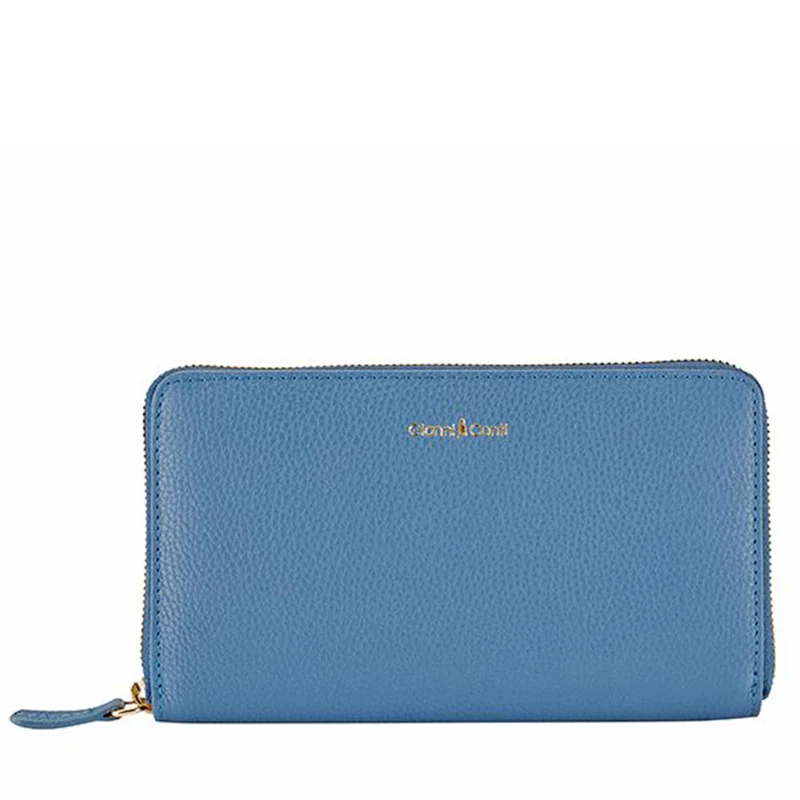 Portafoglio Donna Zip Around GIANNI CONTI linea Oliver in Pelle color Jeans