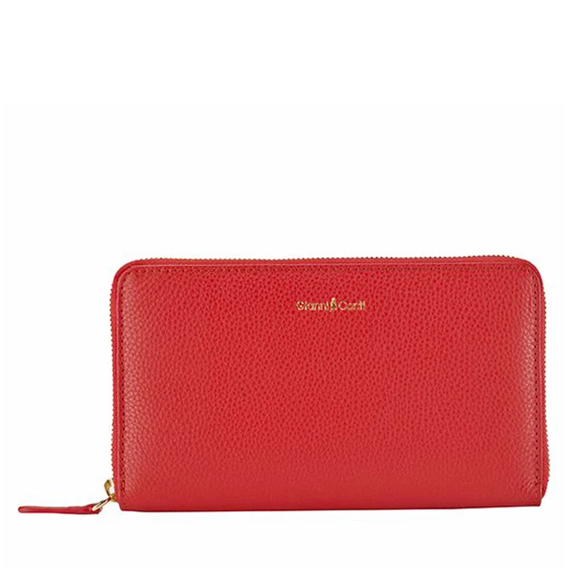 Portafoglio Donna Zip Around GIANNI CONTI linea Oliver in Pelle Rossa