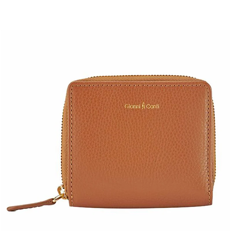 Portafoglio Donna Piccolo GIANNI CONTI linea Coco in Pelle color Cuoio