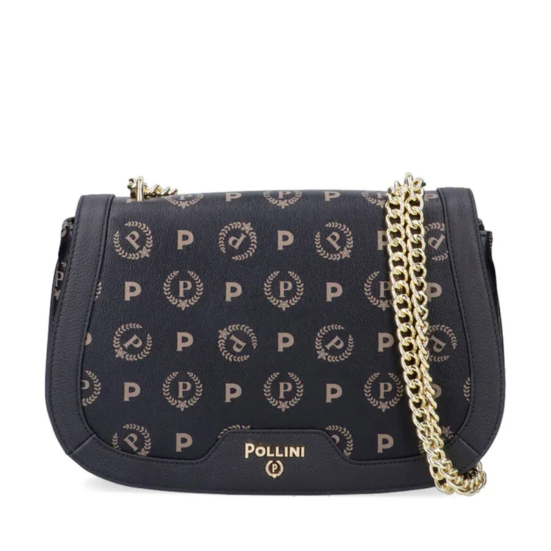 Borsa Donna a Tracolla POLLINI linea Heritage Re-Edition Nero e Nero