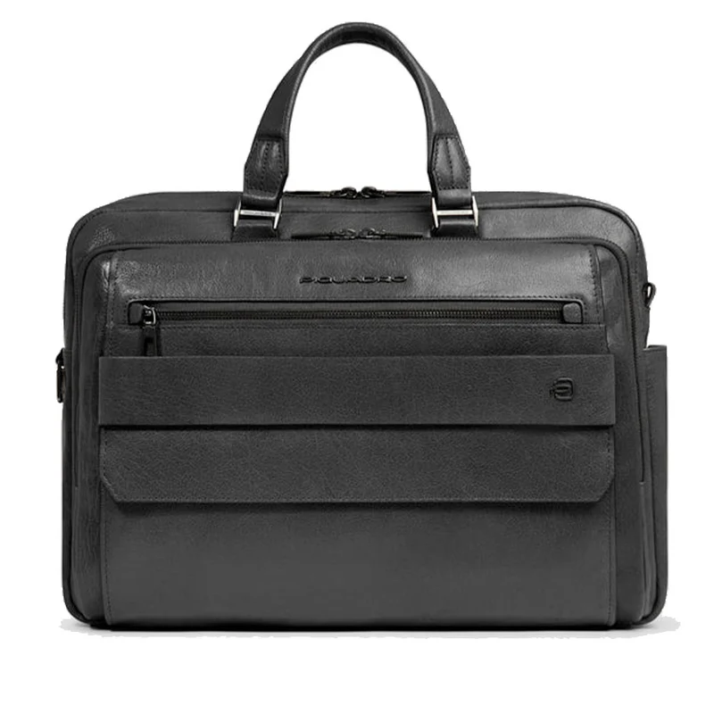 Cartella Uomo PIQUADRO in Pelle Nero Linea Solm con Porta Computer 15,6" - CA7026S141