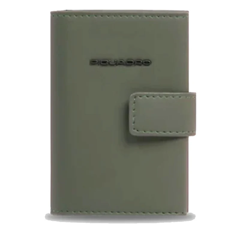 Portacarte PIQUADRO in Tessuto e Alluminio con RFID Colore Verde Linea Corner 2.0 - PP5649C2OWR