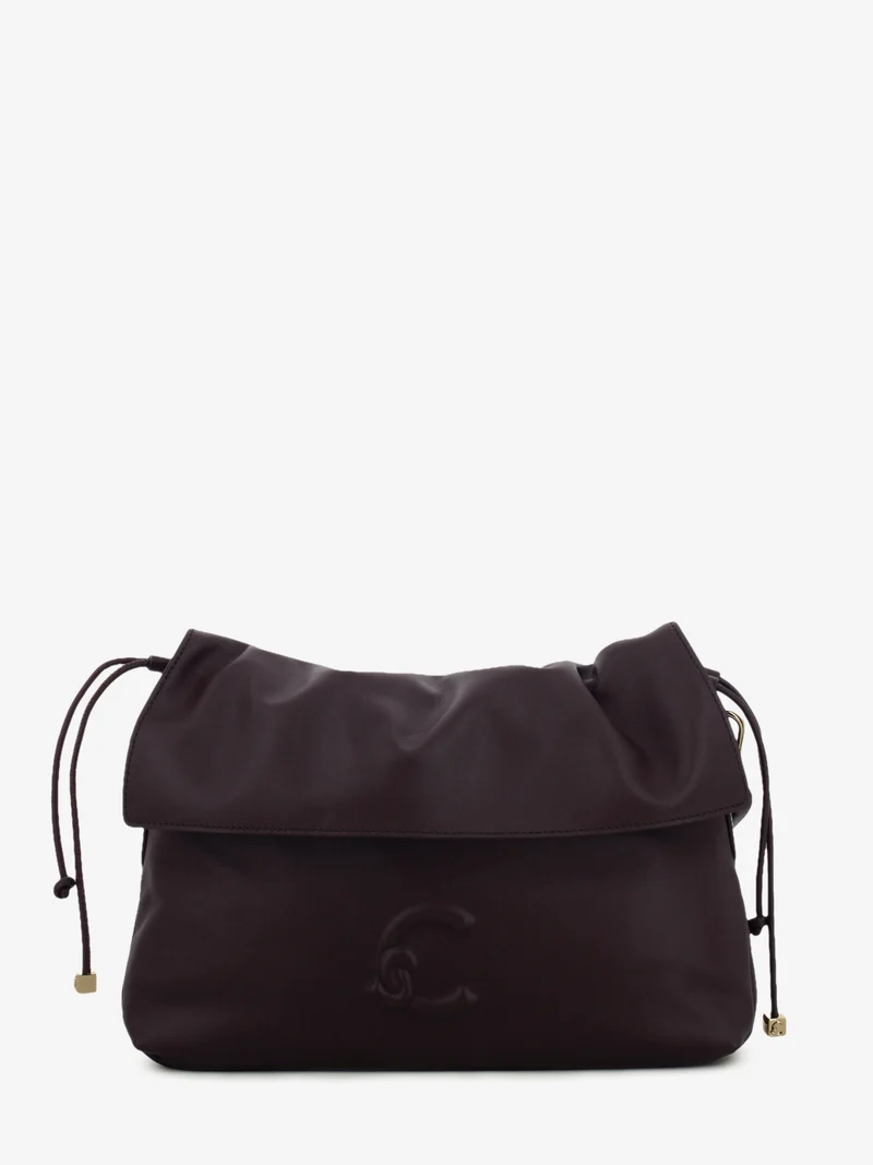Handbag leather Lidia small berry