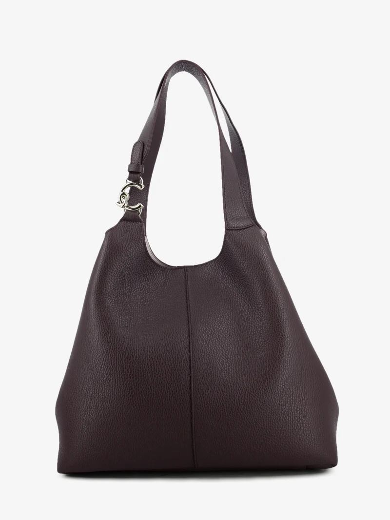 Handbag C-Easy large leather berry