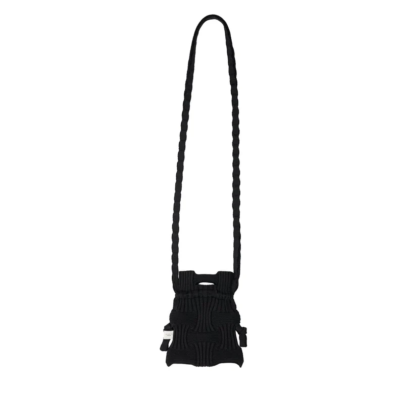 PLEATSMAMA - Borsa a Tracolla - MB05-BK1 MINI CROSS BOW - Black