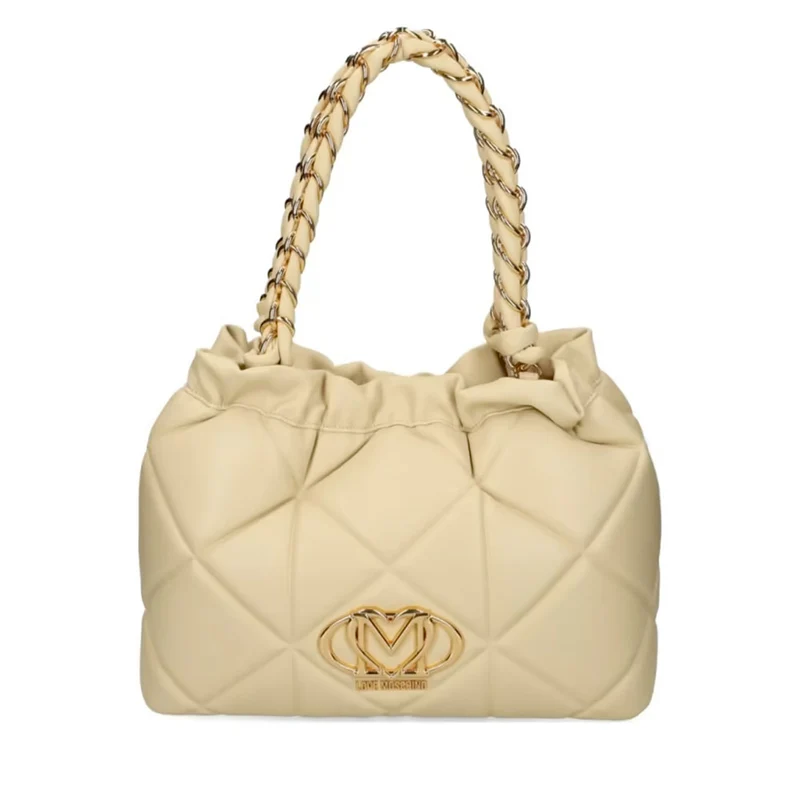Borsa Donna Secchiello LOVE MOSCHINO linea Embossed Trapuntata color Burro