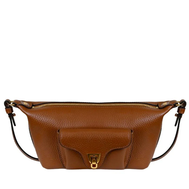 Borsa Donna a Tracolla COCCINELLE in Pelle Cognac Linea Beat Generation Mini