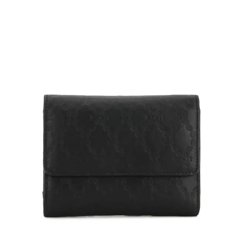 Portafoglio Donna con Bottone CULT linea Jamie in Pelle Nera