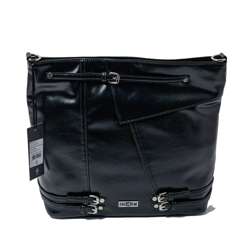 Borsa Donna a Spalla CULT linea Miley Lucida Nera