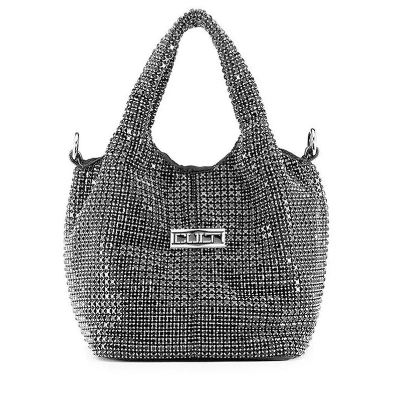 Borsa Gioiello a Mano CULT linea Demi Nera con Strass