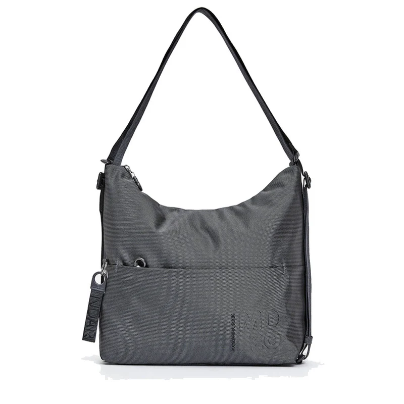 Borsa Donna a Spalla MANDARINA DUCK in Tessuto Steel Linea MD20 con Portabilità Anche a Zaino