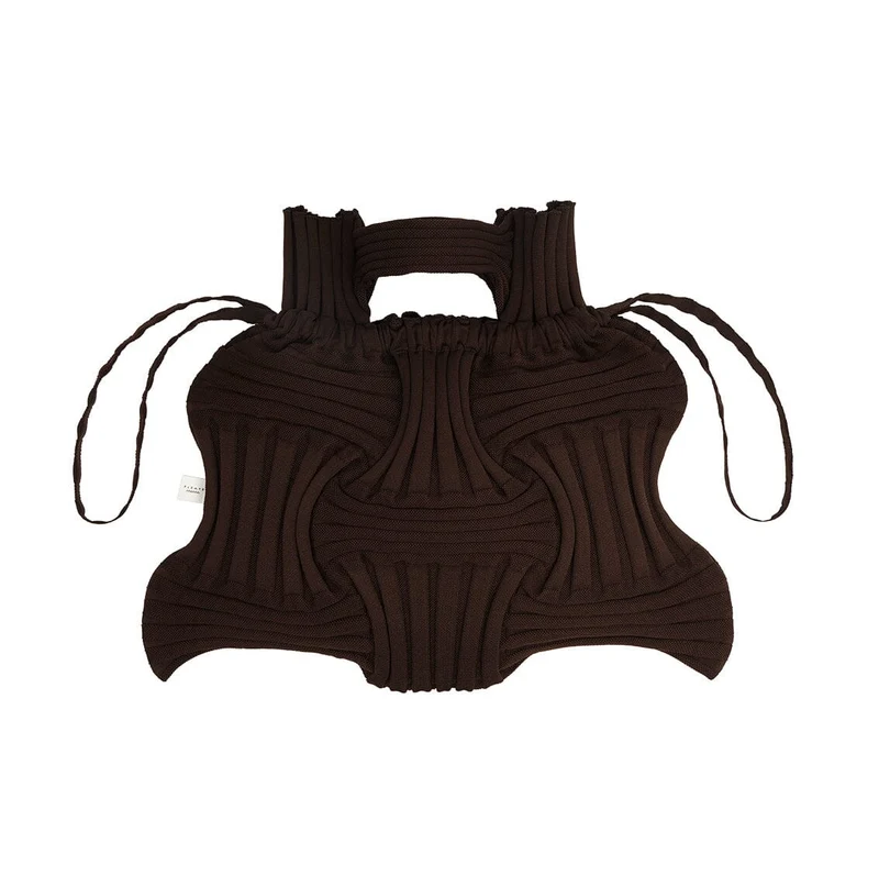 PLEATSMAMA - Borsa a Mano - TB04-BR1 BIG BOW - Testa di Moro