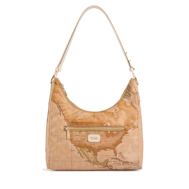 Borsa Donna Sottospalla 1A Classe Alviero Martini linea Soft Petals in Tessuto Soft Geo Classic e Avorio LE58
