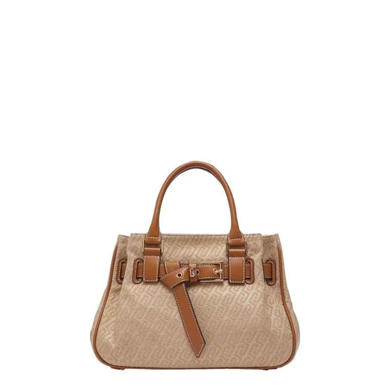 LIU.JO Borsa a Mano Piccola Jacquard Naturale