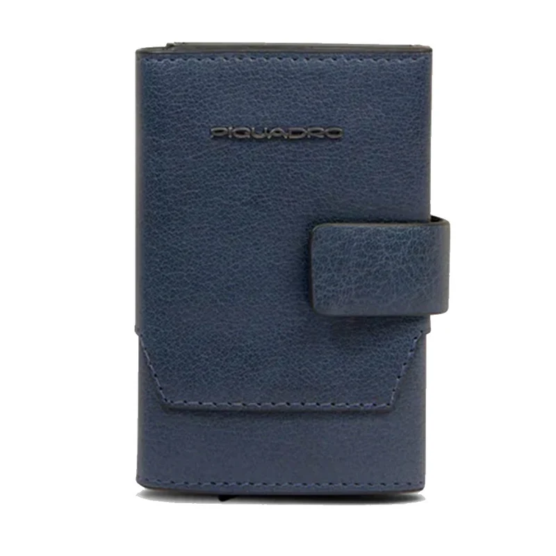 Portacarte PIQUADRO in Pelle e Alluminio con RFID in Pelle Avio - PP5649S141R
