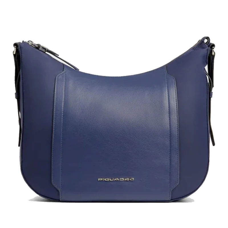 Borsa Donna a Tracolla PIQUADRO linea Circle in Tessuto Riciclato e Pelle Blu - BD6657W92T