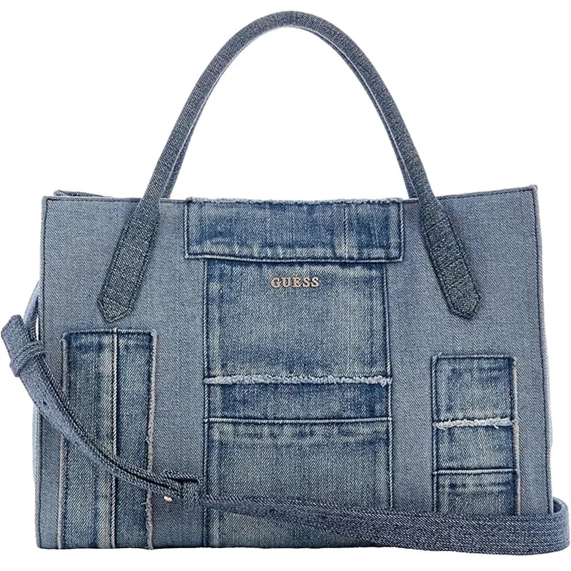 Borsa a mano Donna compatta in tessuto denim