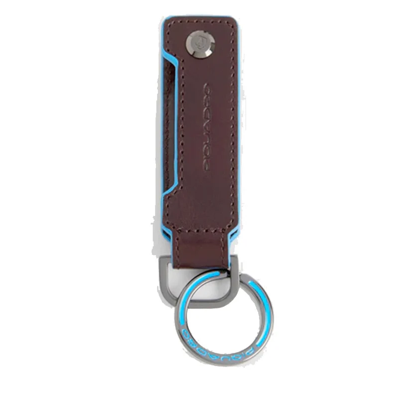 Portachiavi Uomo PIQUADRO in Pelle Mogano Linea Blue Square - PC7089B2