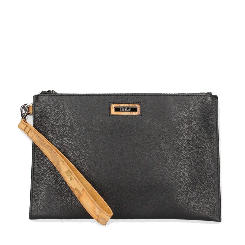 Clutch Uomo 1A Classe Alviero Martini linea Western Leather in Pelle Nera PO37
