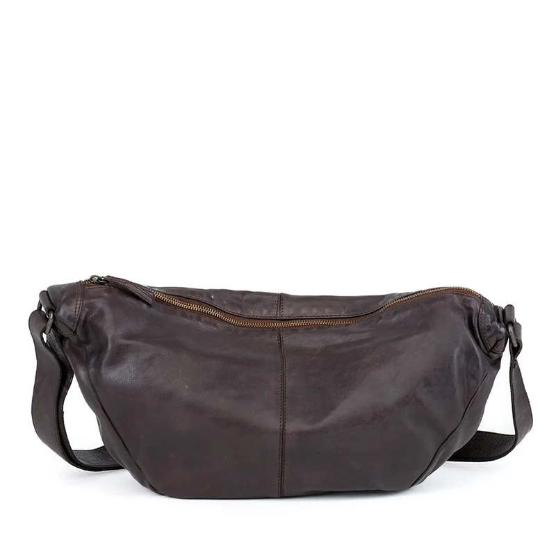 Borsa Donna Mezzaluna Large a Tracolla GIANNI CONTI linea Graciela in Pelle Nera
