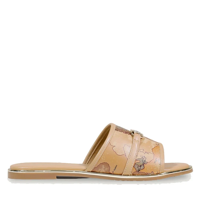 Ciabattine Flat 1A Classe Alviero Martini in Eco Nappa stampa Geo Classic 2450