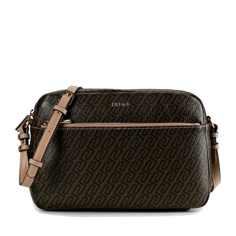 Borsa Donna a Tracolla LIU JO stampa Logo Monogram Testa di Moro