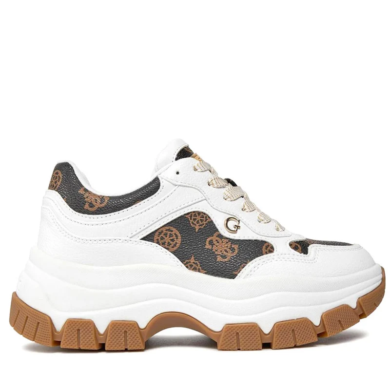 Scarpe Donna GUESS Sneakers White - Brown Linea Brecky