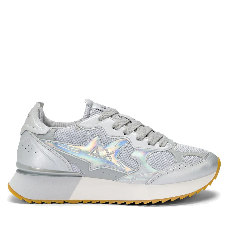 Scarpe Donna Sun68 Sneakers Stargirl Silver Mesh Argento - Z36216