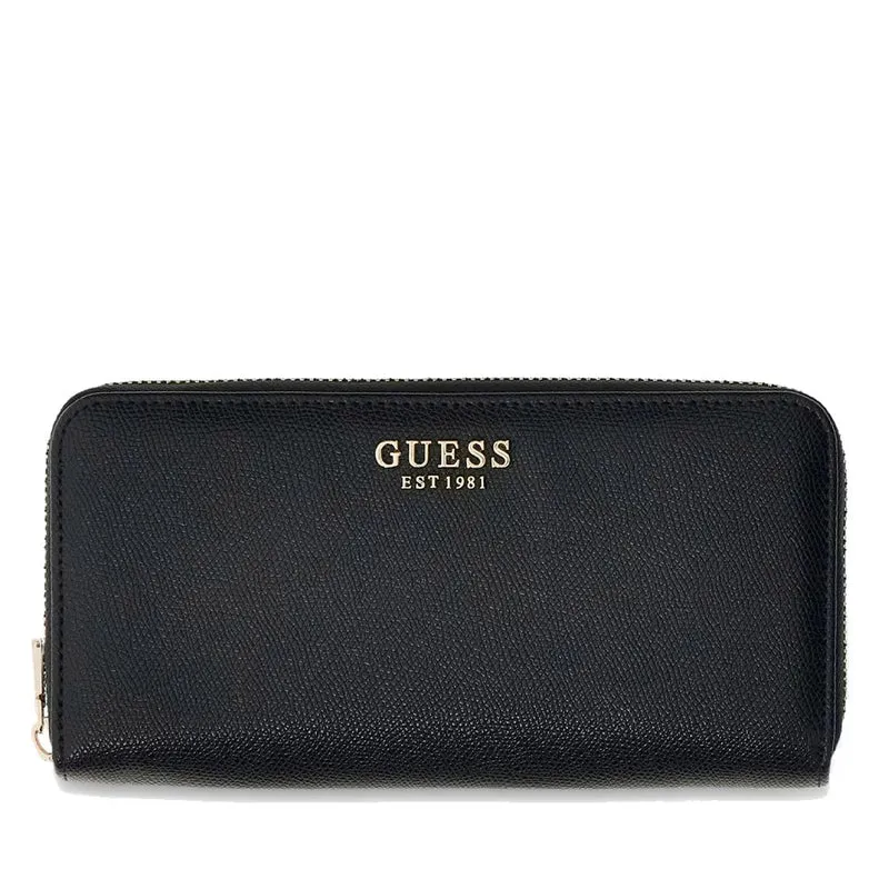 Portafoglio GUESS Chiuso con Zip Linea Amorette colore Nero