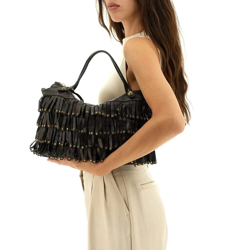 CAMPOMAGGI - Borsa a Mano - Melissa Frange - C042510ND - Grigio