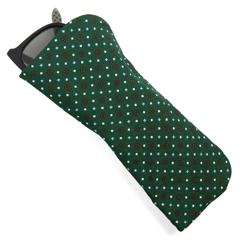DARK GREEN GLASSES CASE