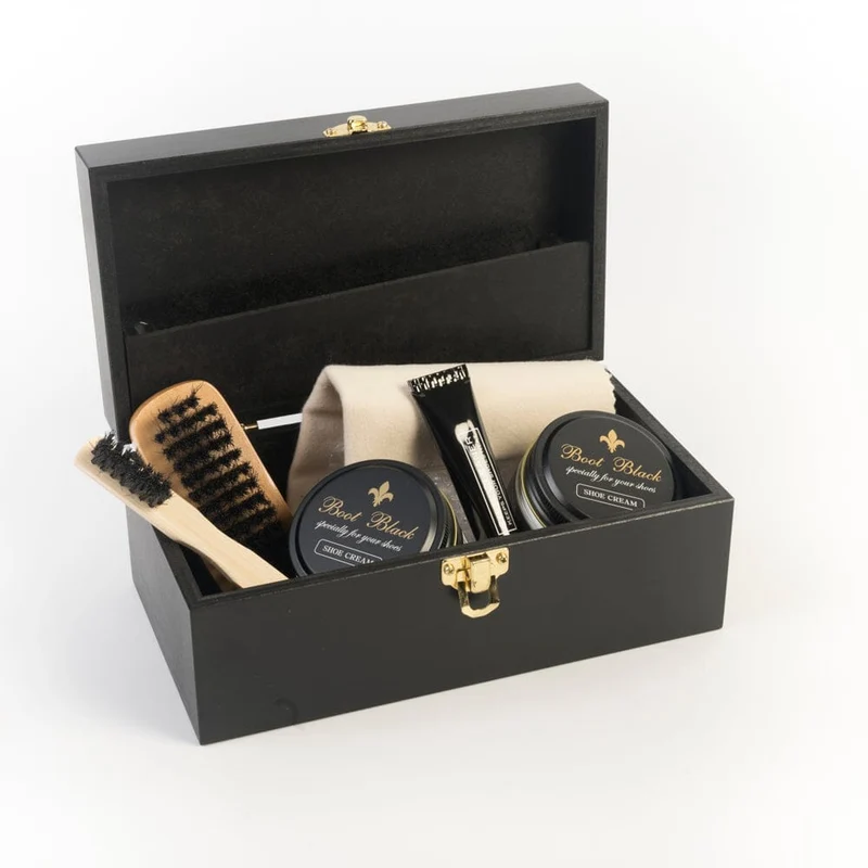 BOOT BLACK - Kit manutenzione pelle - Spumoni Set